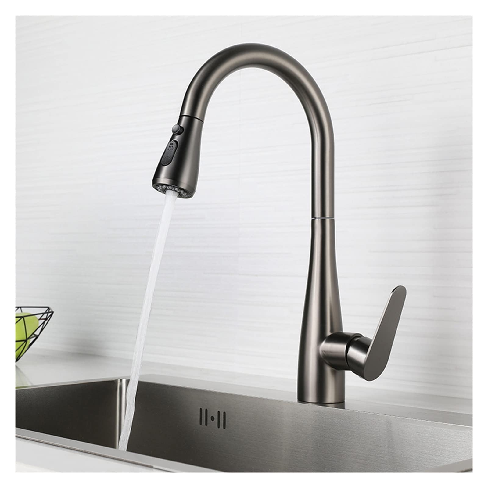 Mitigeur de cuisine chaud et froid extensible pour un évier moderne et fonctionnel