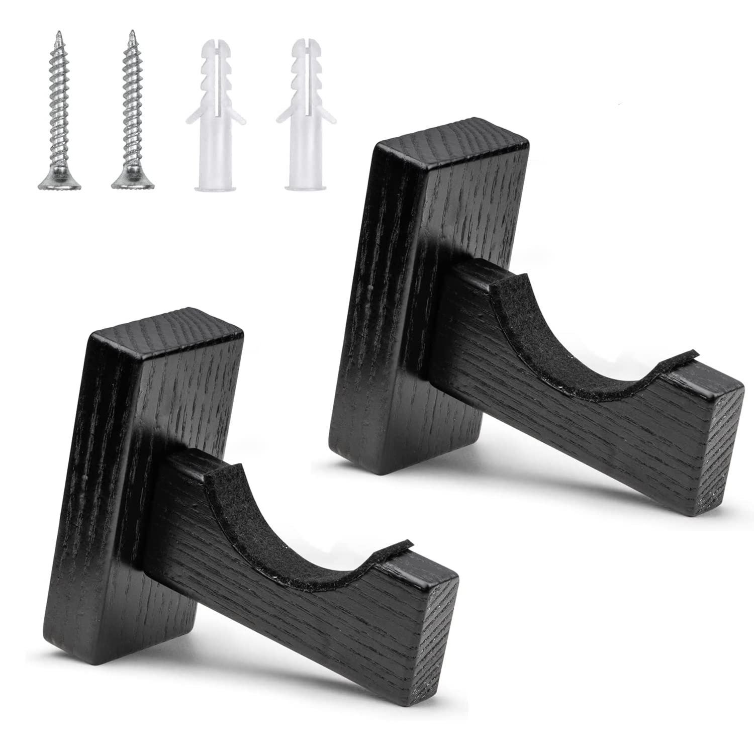 KASTWAVE Baseball Bat Display Holder for Wall Mount, Baseball Bat Display Case, Sturdy Baseball Bat Horizontal Rack, Baseball Bat Bracket Softball Holder(Black)