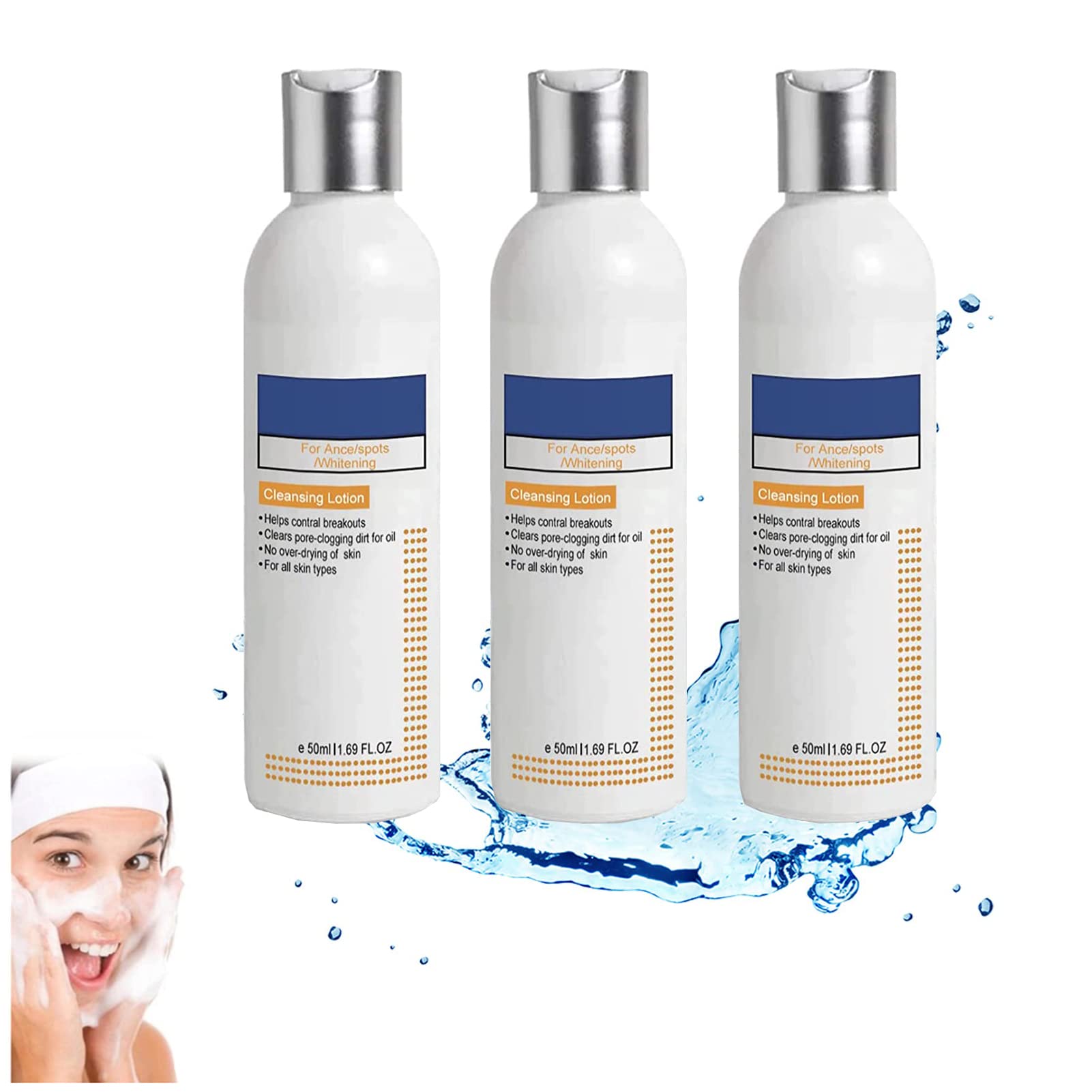 GIONAR Skinenjoy Cleansing Lotion for Acne & Spots & Acanthosis Nigricans, Flashing Cleansing Lotion for Acne & Spots & Acanthosis Nigricans, Acanthosis Nigricans Therapy Cream (3pcs)