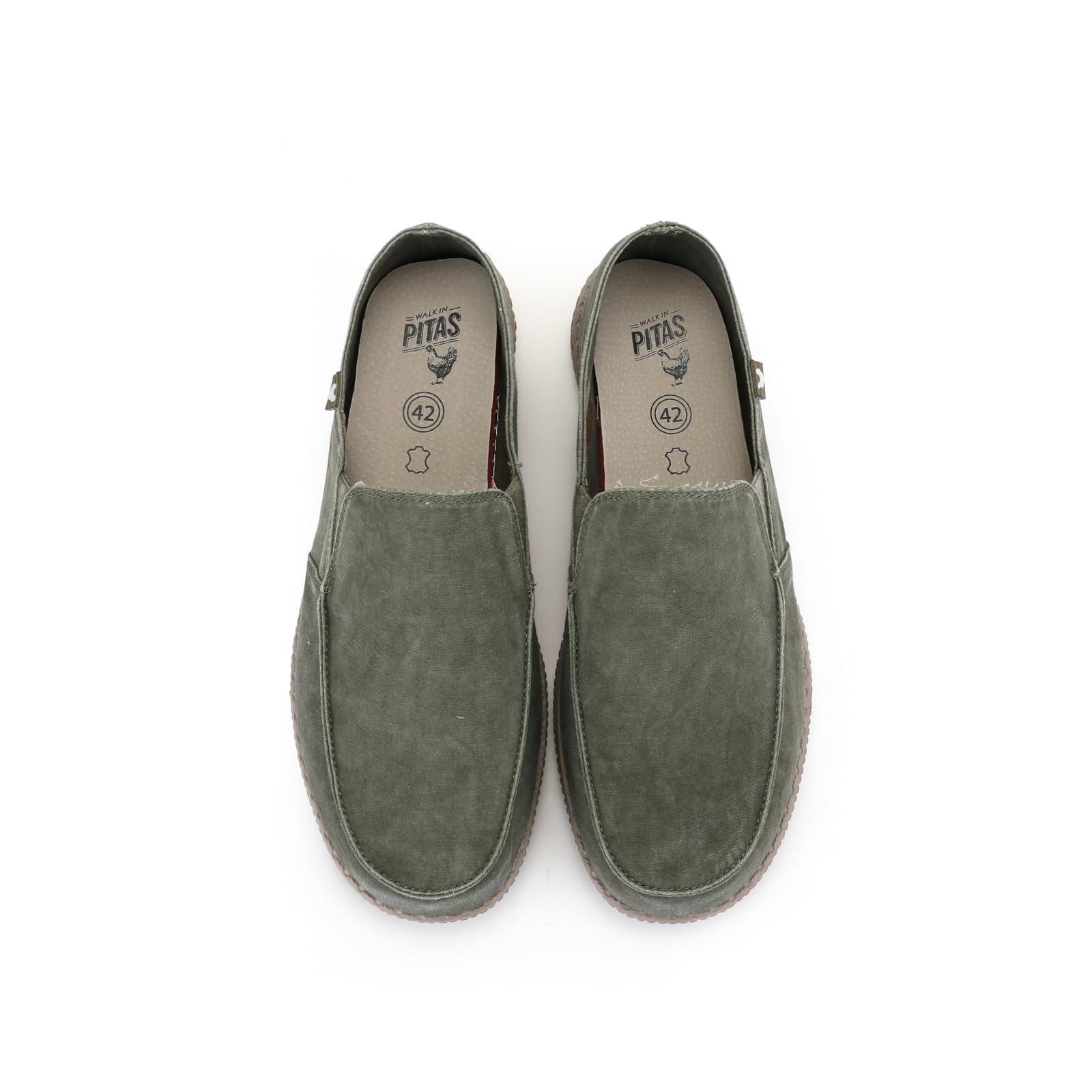 PITAS | WP150 Slip ON Washed | Mocasines de Hombre | Náuticos Casual | Zapatillas de Tela | Zapatos sin Cordones | Deportivas Casuales | Calzado de Walkinpitas
