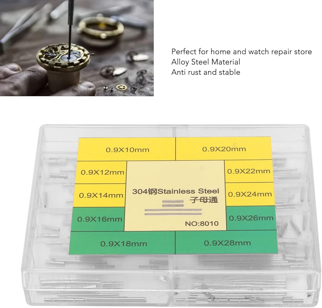 TopHomer horlogeband Pin Set splitpen 6-23MM roestvrij stalen horloge Link Pins Spring Bars voor horlogeband vervangen (Pack van 270