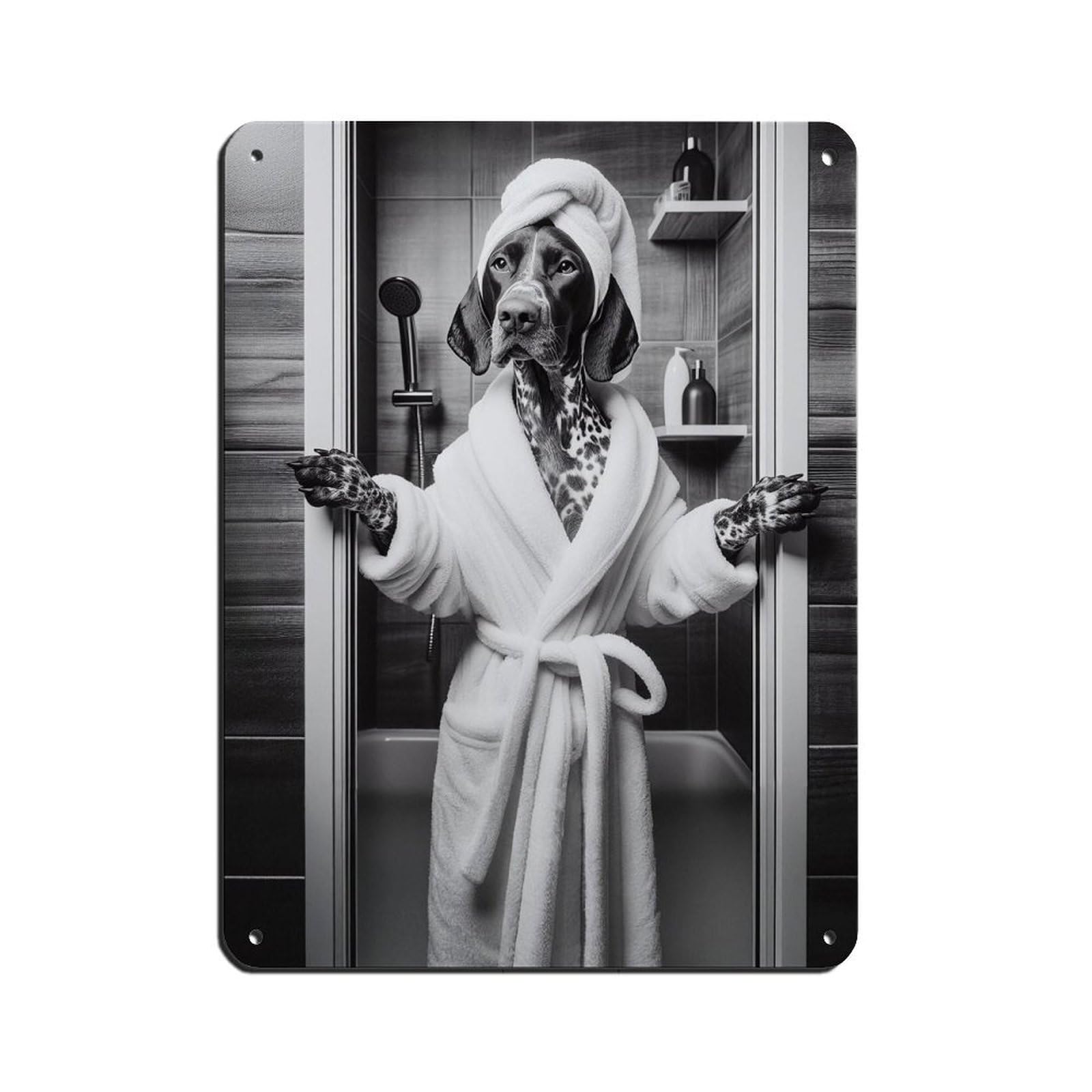 German Shorthaired Pointer (2) Tin Sign Vintage Metal Pub Club Cafe Bar Home Wall Art Decoration Poster Retro 12x16inch(30x40cm)