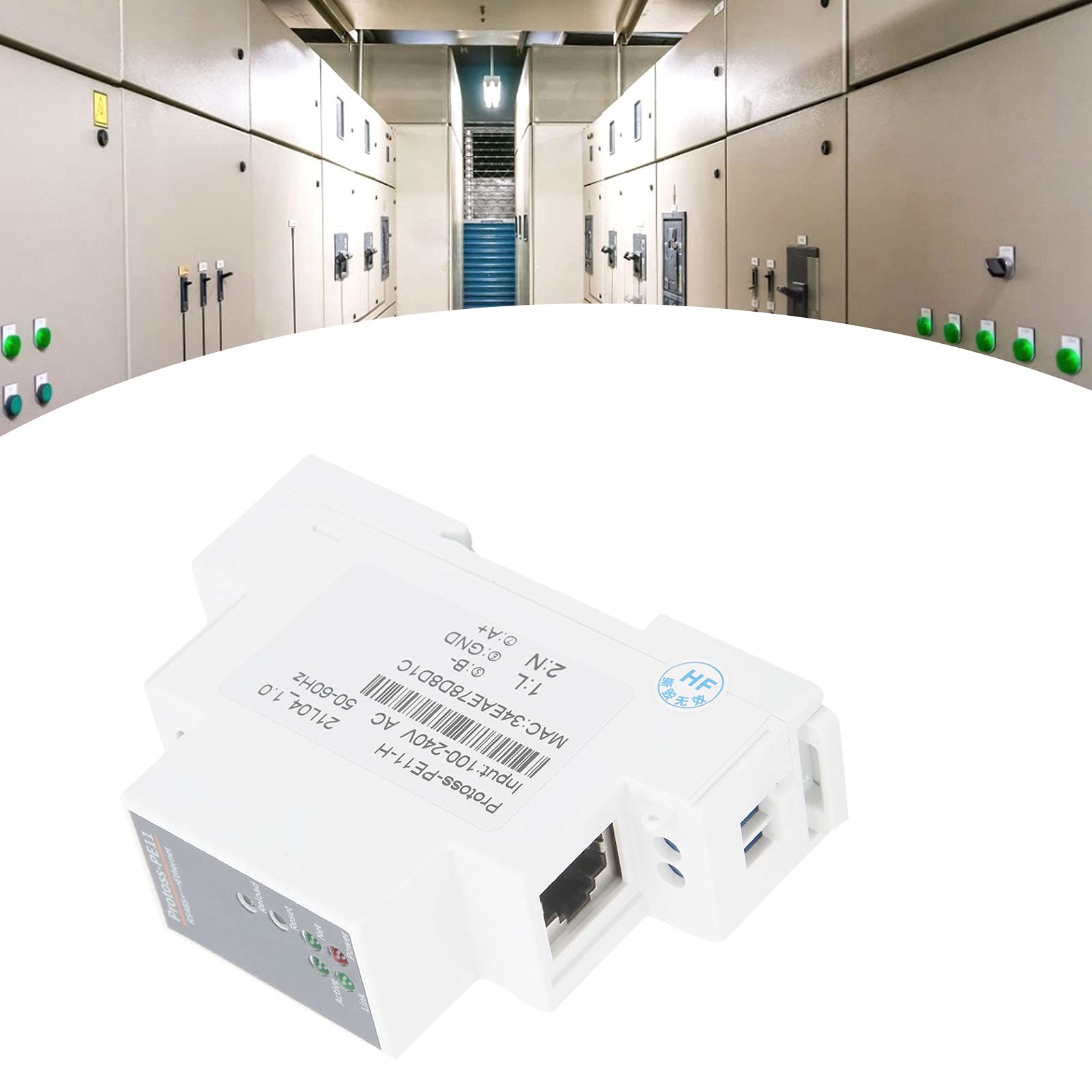 Montaje en riel de RS485 a Servidor Serie Ethernet PE11‑H Enrutador de Servidor Serie RS485 a Ethernet 100-240 V CA PE11-H para FreeRTOS