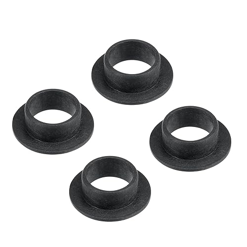 Miniatura 65 de Rodamiento de manga con brida de 4 piezas - [0.197 in x 0.276 in x 0.276 in] Buje sin aceite POM para uso en máquinas de equipos Negro