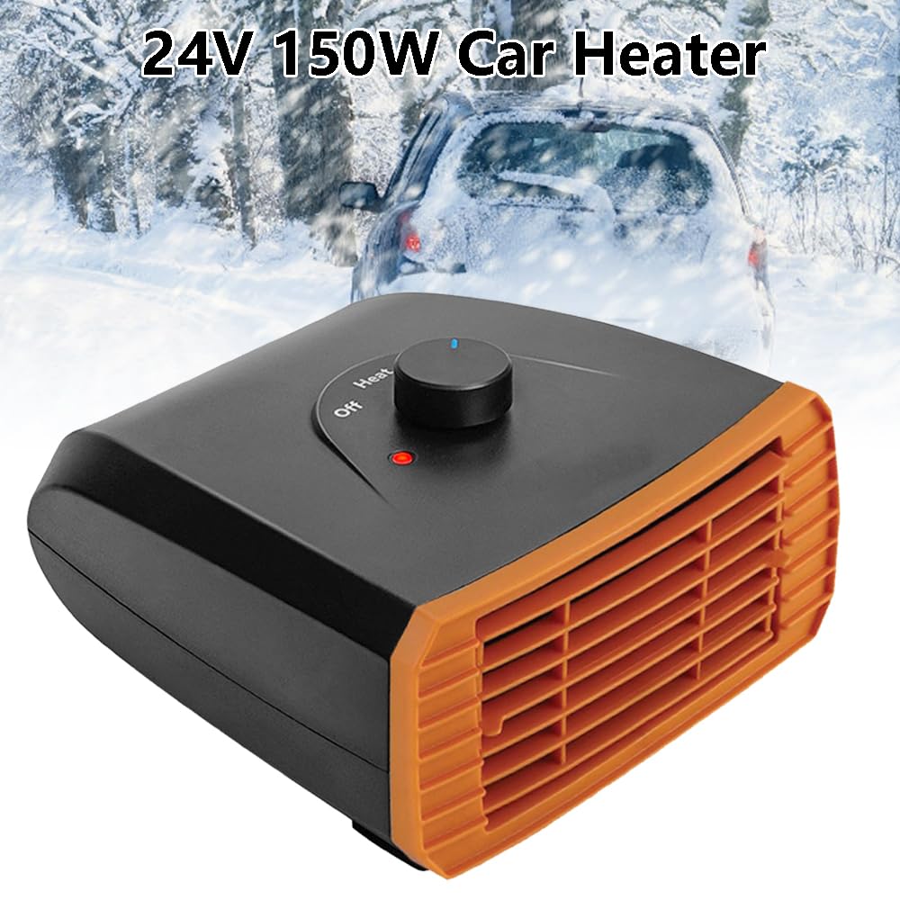 Riloer 150W 12V 2 en 1 Voiture Auto Allume-Cigare Chauffage, Ventilateur De Refroidissement Dégivrage Antibuée 120W Portable Chauffage De Voiture Dégivreur