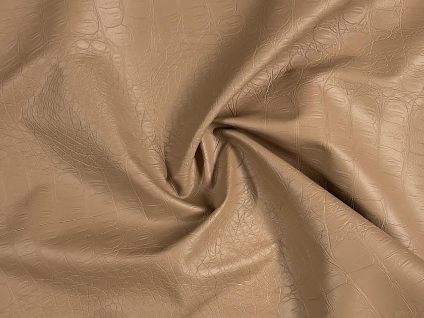 Faux Leather Alligator Skin PU Fabric Material Stone 1/2MTR
