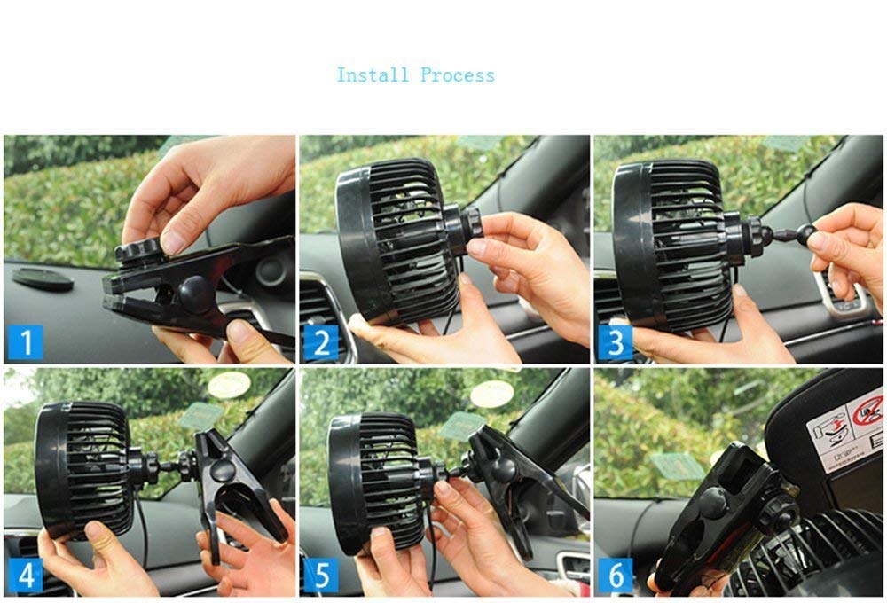 Bеѕt Sеllеr QIFUN 12V Adjustable Dual Head Clip Fan, 4 Inches Electric Car Clip Fans, 360° Rotatable Cooling Air Fan with Cigarette Lighter Plug for Vehicles, SUV, RV, Boat (Car Fan) Bеѕt Cуbеr Dеаlѕ 🔥 QIFUN 12V Adjustable Dual Head Clip Fan, 4 Inches Electric Car Clip Fans, 360° Rotatable Cooling Air Fan with Cigarette Lighter Plug for Vehicles, SUV, RV, Boat (Car Fan)