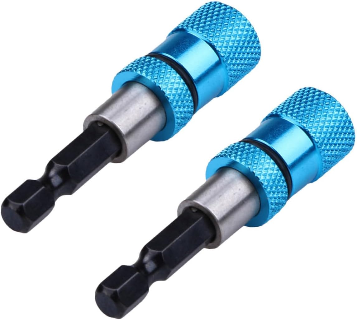 VILLCASE 6pcs Magnetic Screwdriver Bit Holder Extension Adapter Steel Drill Bit Extension Bar for Electric and Pneumatic Screwdrivers Wobble Feature for Tight Spaces
