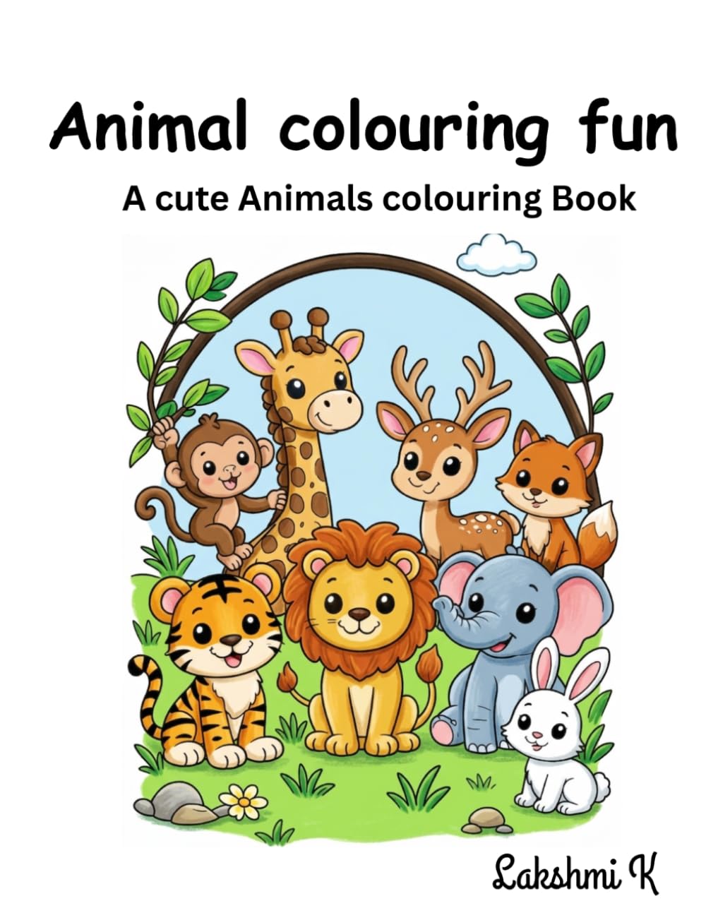 Animal Colouring Fun: A Cute Animal Colouring Book