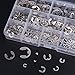 Hilitchi 300-Pcs 304 Stainless Steel E-Clip Circlip External Retaining Ring Assortment Set