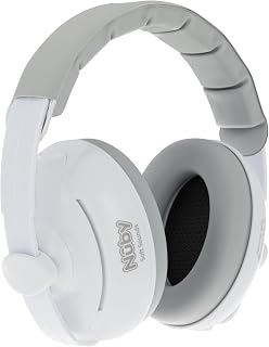 Nuby Soft Sounds 2-in-1 Gehörschutz für Kinder mit Tasche, ab 5 Jahre, Weiß