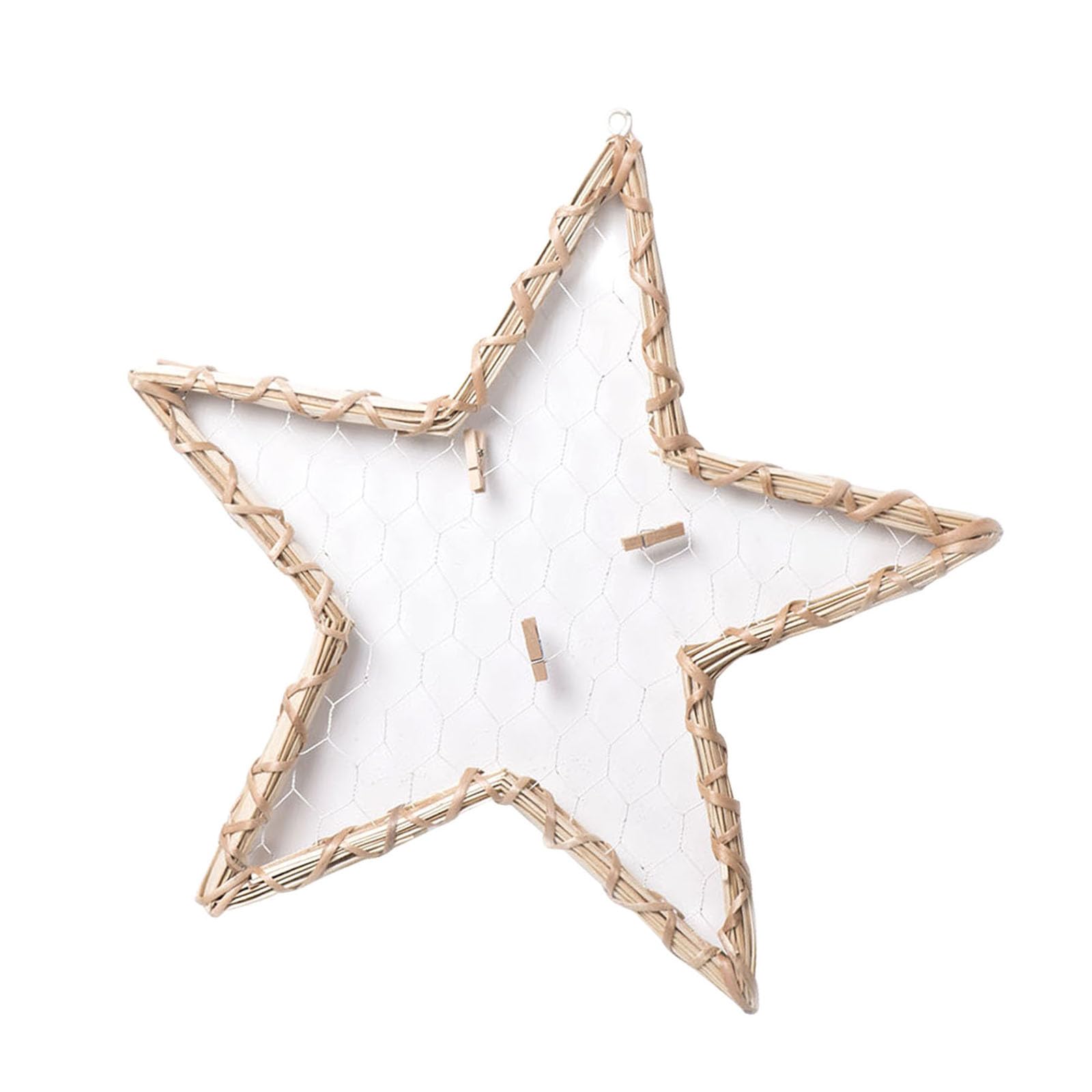 Hsioluted Star Pattern Rattans Photo Frames, Wickers Decoration for 4x6inch Pictures Display Rattans Photo Holder