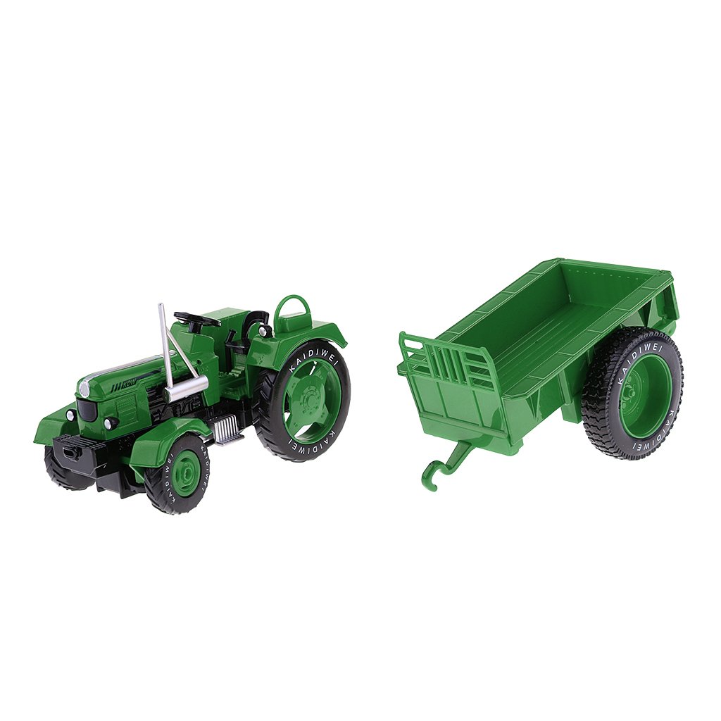 Tractor de Juguete en Miniatura, Vehículo Infantil, Reproducción de Granja, Aleación, Decoración, Habitación de Un Niño, Verde