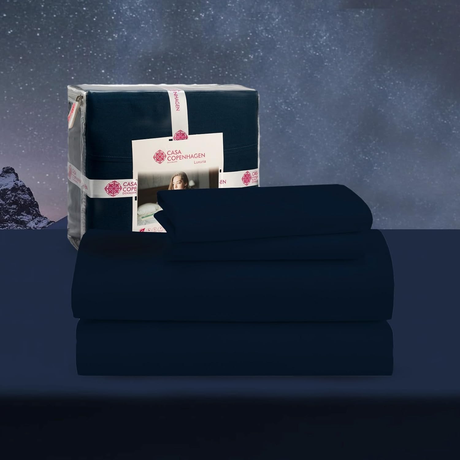 CASA COPENHAGEN® Luxuria 4Pcs Queen Sheet Set Designed in