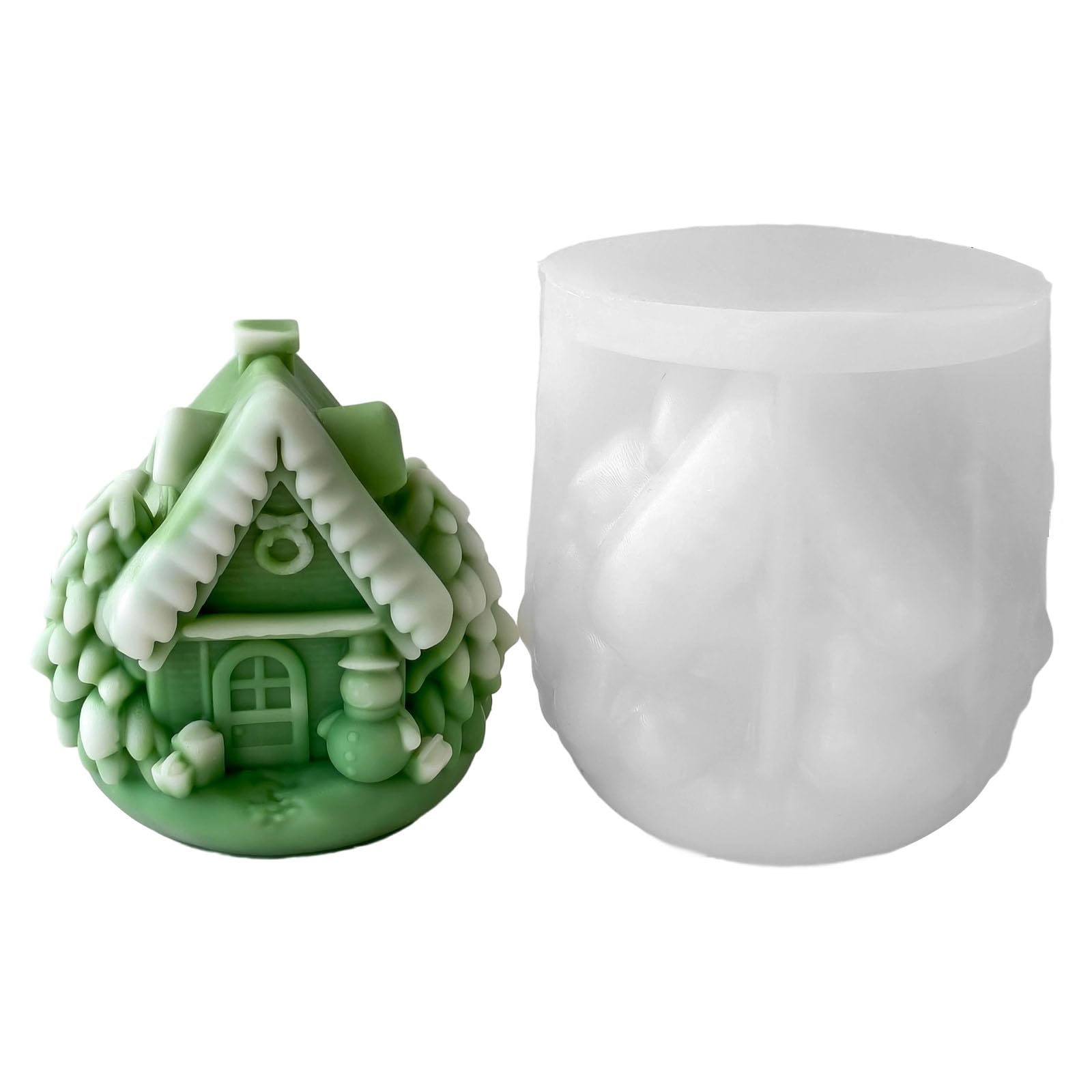 Tsophreniq Christmas Houses Silicone Molds Ornament Molds Castings Plasters Craft Supplies Scented