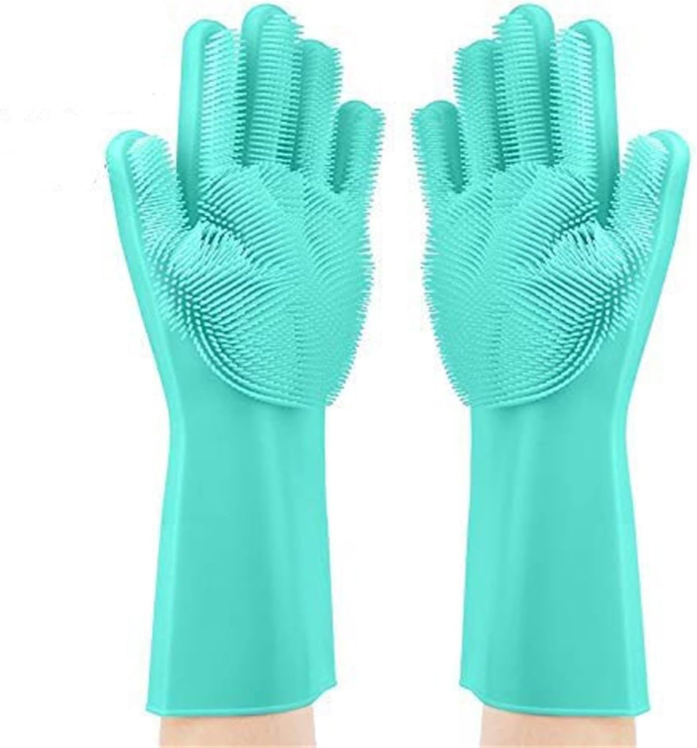 Silicone Pet Grooming & Dishwashing Gloves – Scrubber for Bathing, Kitchen, Bathroom & Car