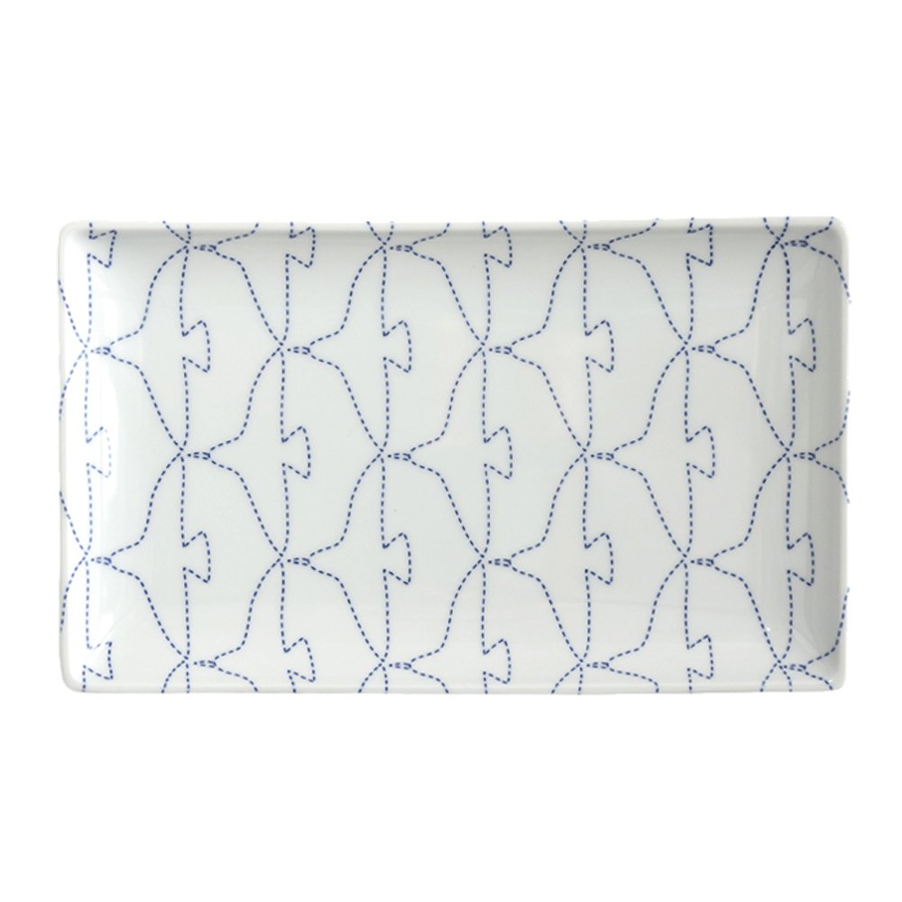 Hasami Ware Rectangular Plate with Stitch Detail