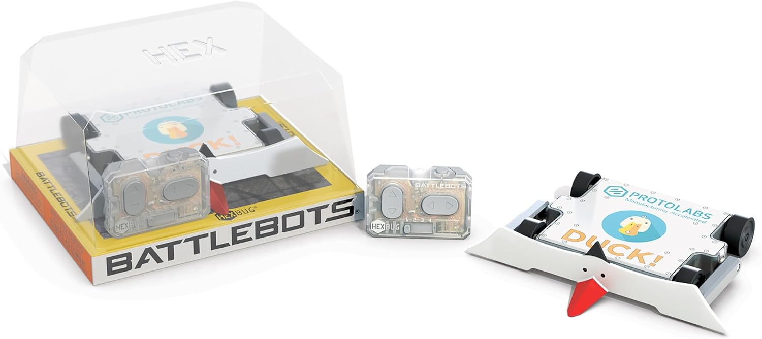 HEXBUG BattleBots DUCK!, Remote Control Robot Toys for Kids, STEM Toys