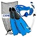 Cressi Rondinella Full Foot Mask Fin Snorkel Set with Bag