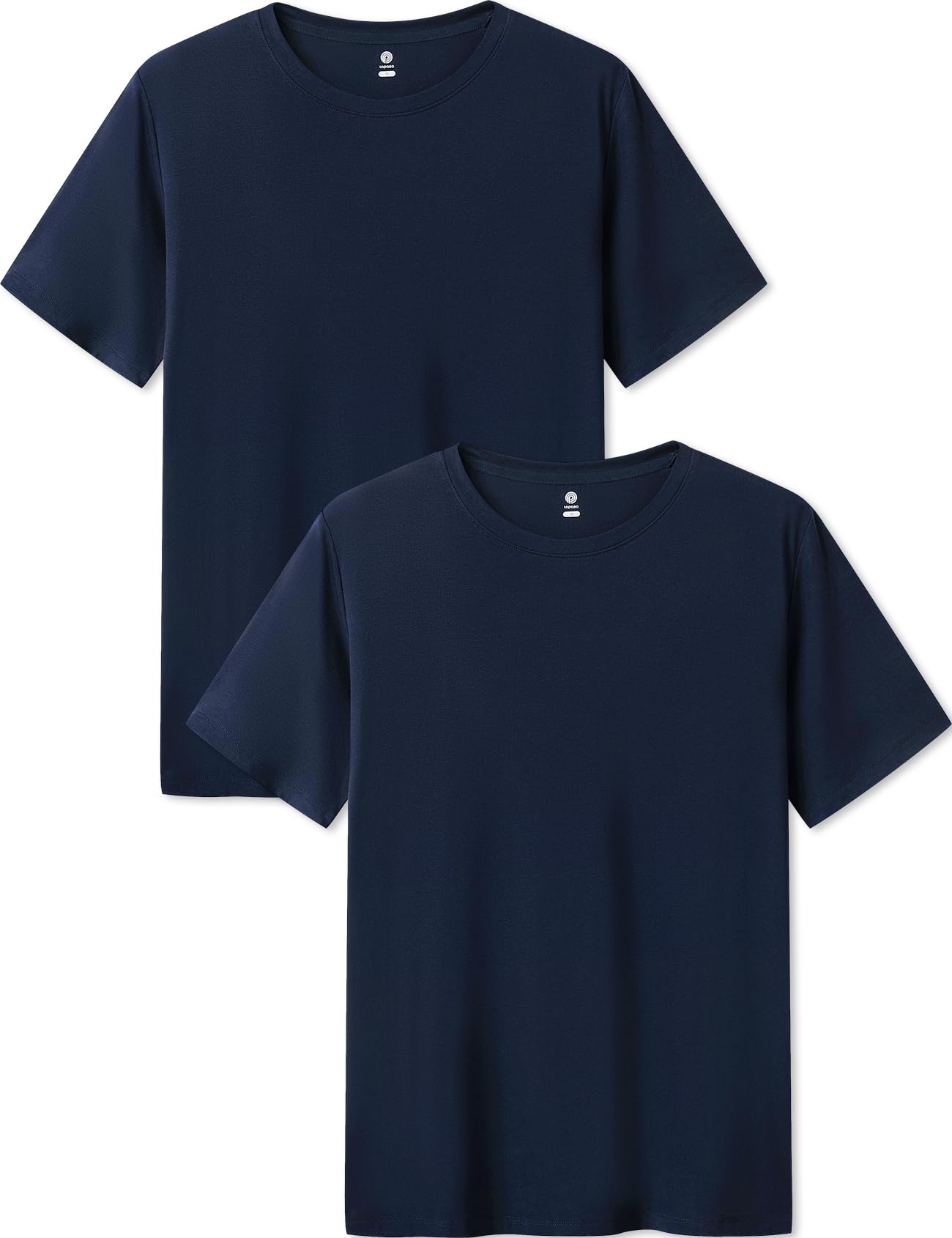 LAPASA Pacco da 2 T-Shirt Uomo Pacco da 2 Micromodal Maglietta Intima Girocollo Canottiera a Maniche Corte Regular Fit M07 M08