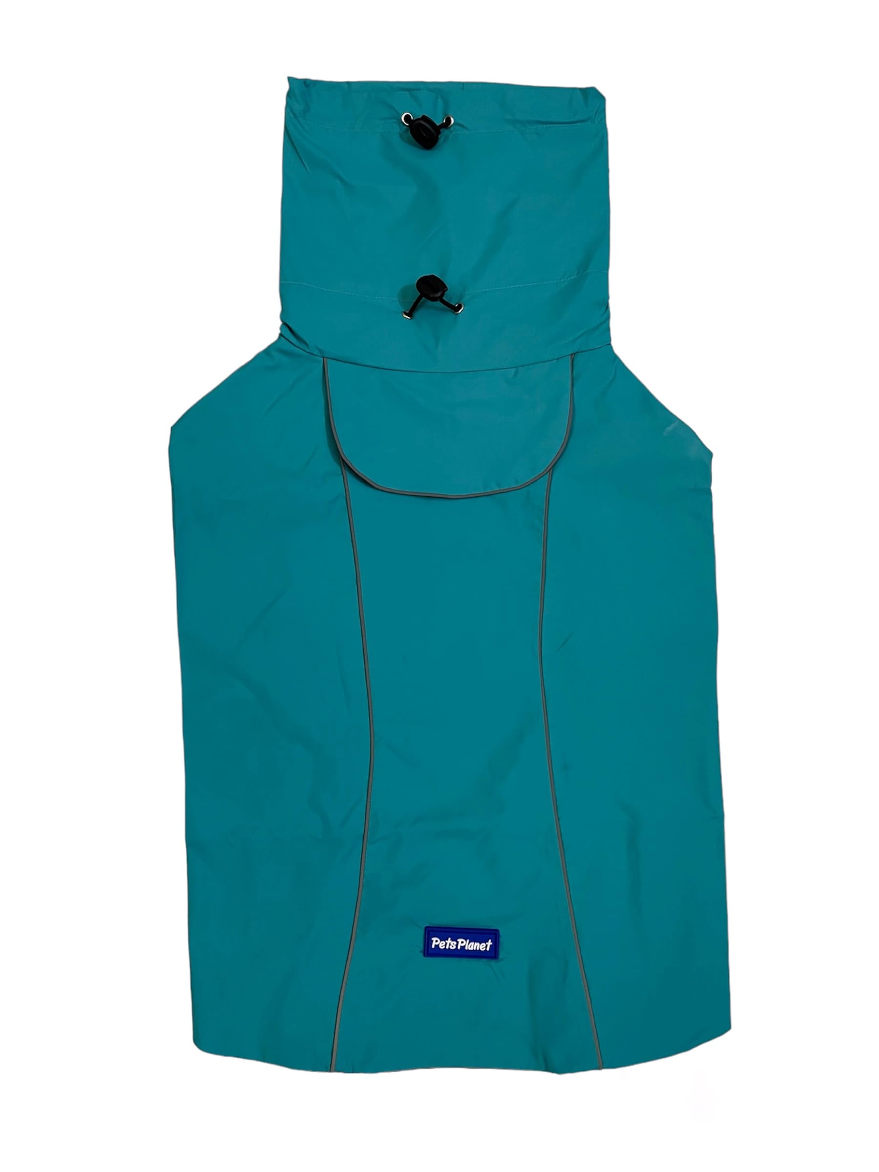Pets Planet Raincoat for Dogs | Double Layered | Water Resistant | Polyester | for Small, Medium and Large Breed Dogs | Adjustable Waist and Neck | Leash Gap for Walk Time (S, Sky),1 Count 1