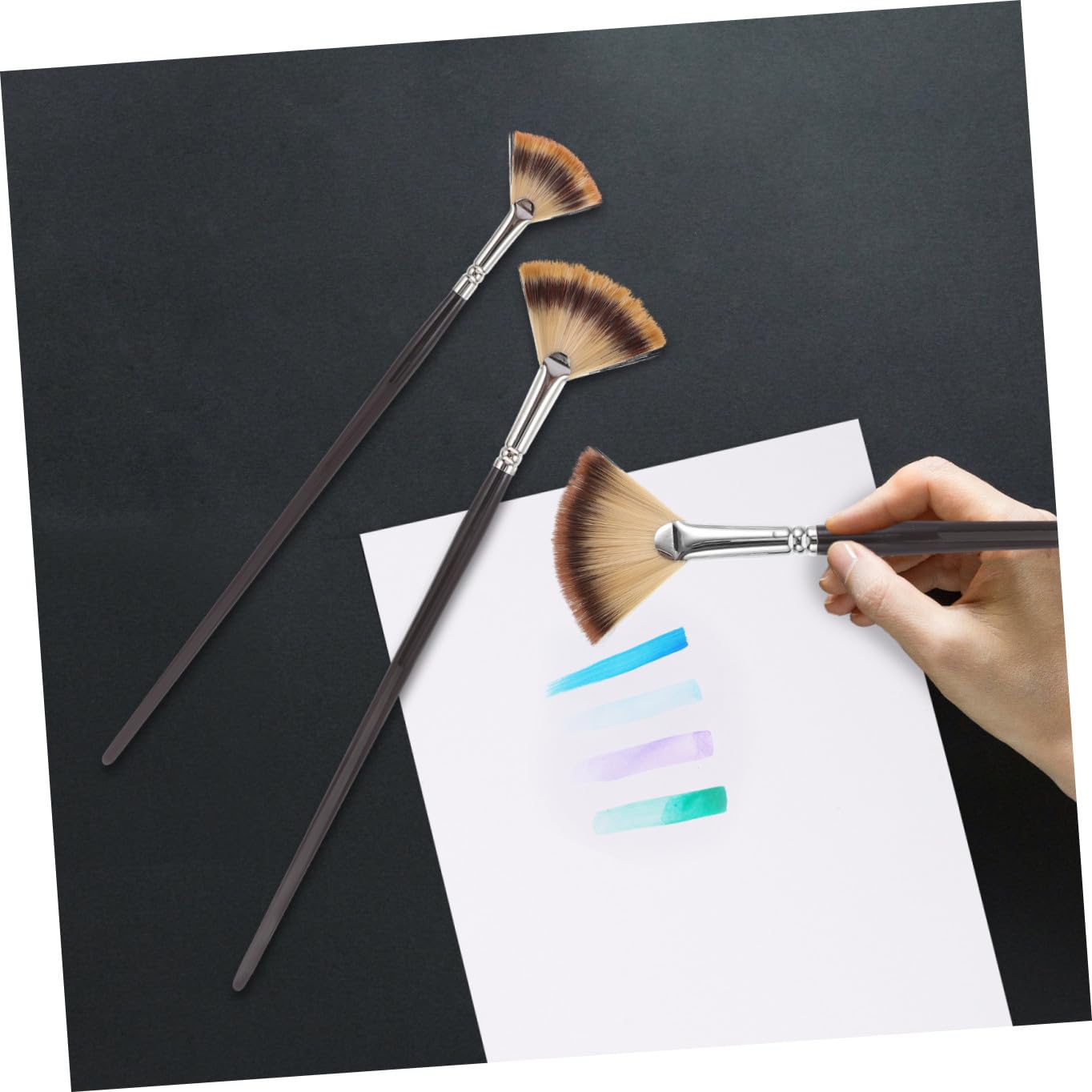 minkissy 9piezas Pinceles De Pintura Madera para Acrílico y Óleo Set De Pinceles Artísticos Multiusos para Principiantes y Artistas Desarrollo