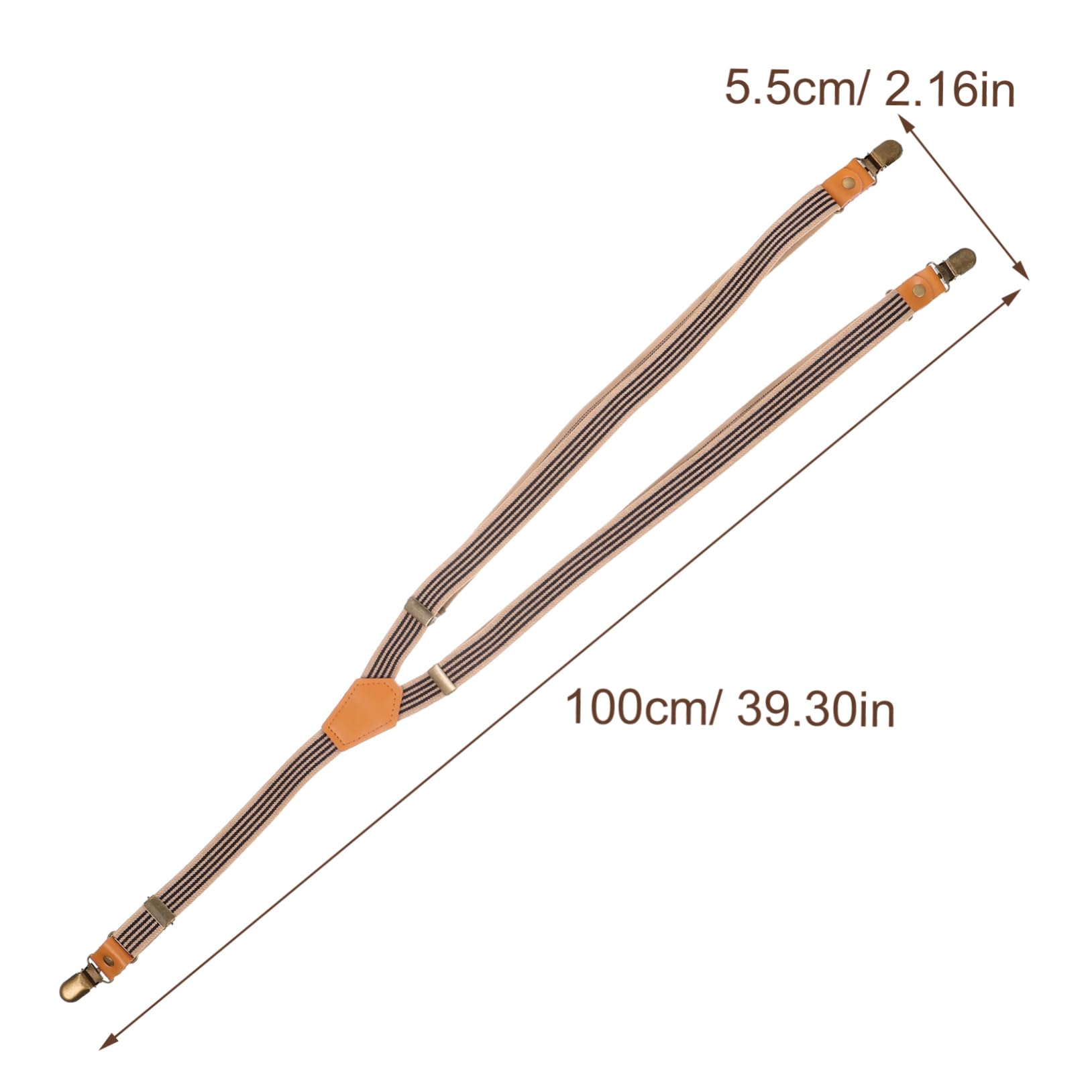 TOVINANNA Elastic Adjustable Suspenders Welch Suspenders for Men Dress and Suit Clip