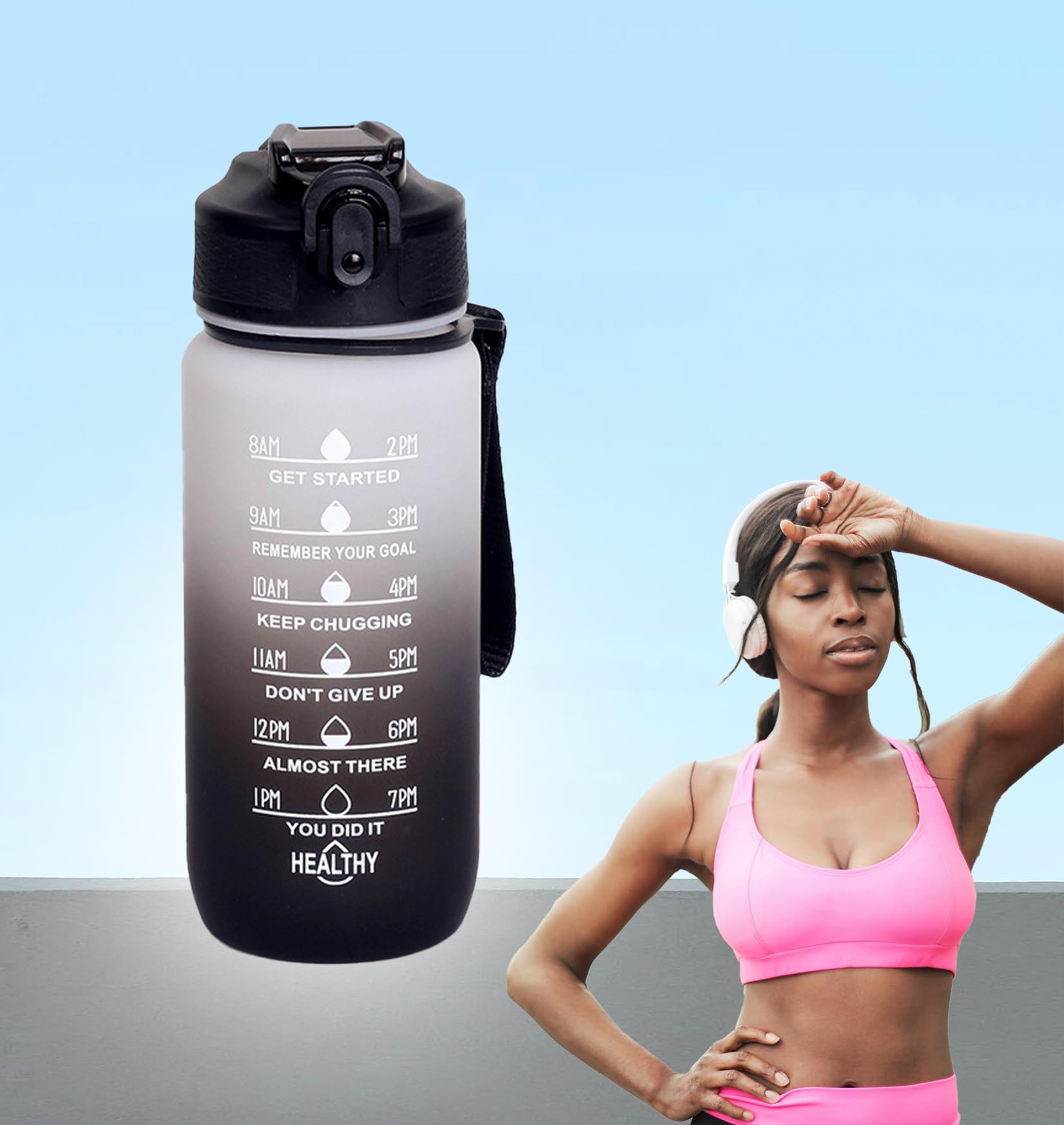 20 oz Leakproof Outdoor Water Bottle 1 Pack - Perfect for Men and Women in Sports and Gym