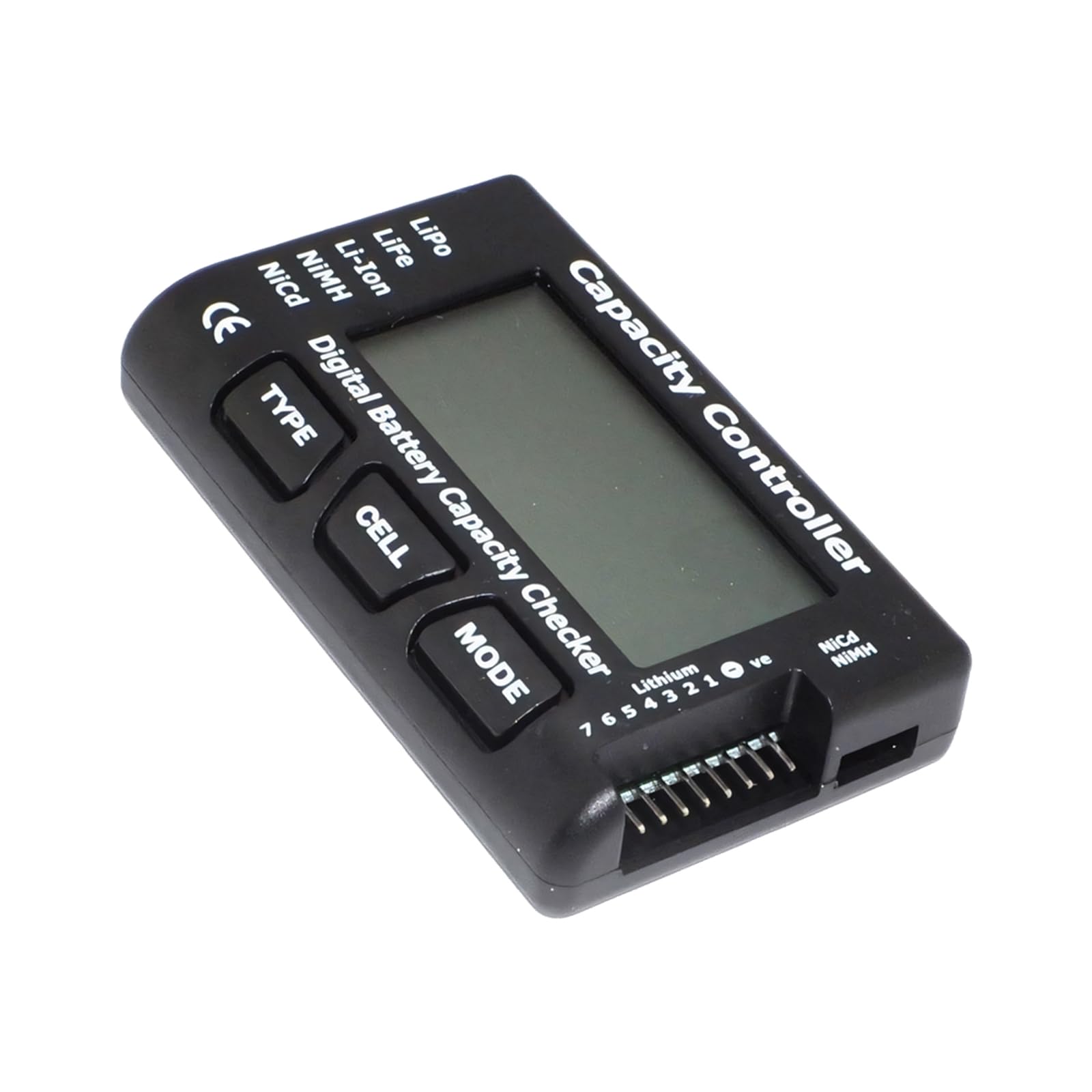 Handheld Battery Capacity Tester Voltages Tester for Lithium Polymer Life 2 to 7 Cells Digital Battery Capacity Check