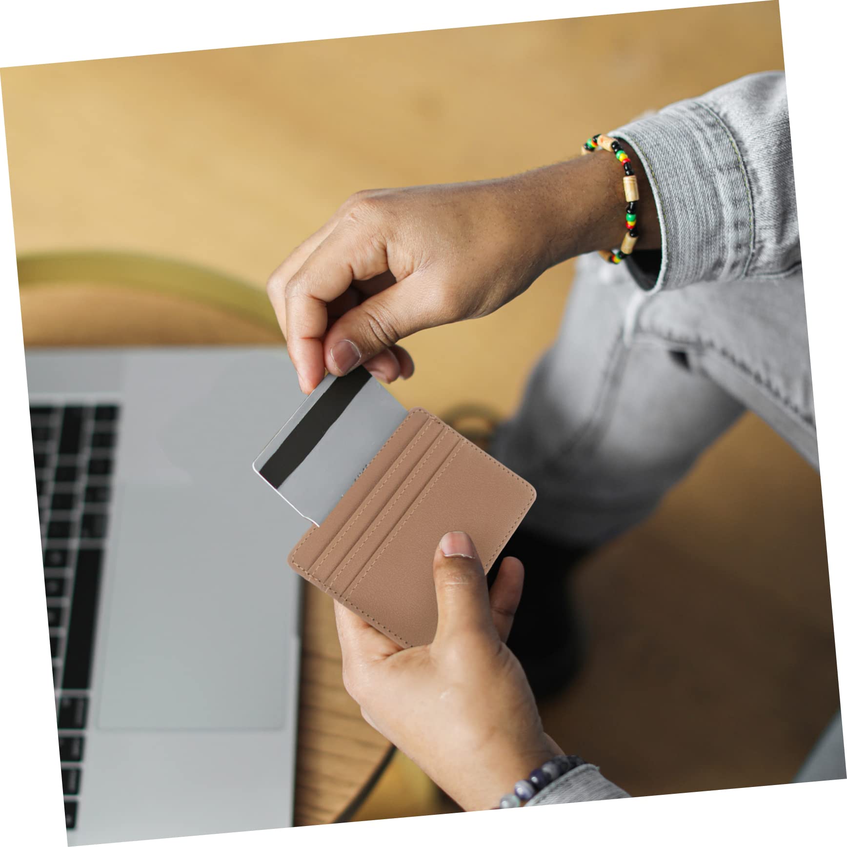 VILLCASE 10 Pezzi Titolare Del Credito Di Blocco Portafoglio D'identità Portafoglio Sottile in Pelle Portafoglio Di Credito in Pelle Alunno Documenti Sintetica Custodia in
