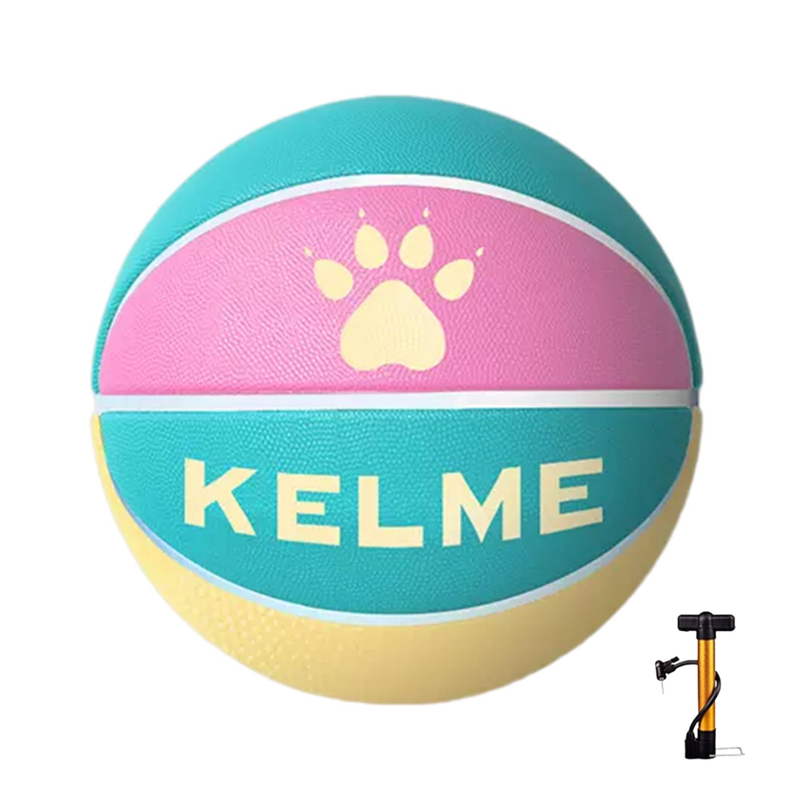 KELME バスケットボール 5号 バスケ ゴムボール ベーシックピンクグリーン