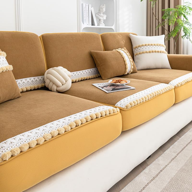 Genérico Fundas Lavables para Sofá con Elástico En La Parte Inferior, De Tela De Chenilla Elástica Antideslizante, Ideales para Sillones Reclinables Y Sofás Seccionales En Forma De L