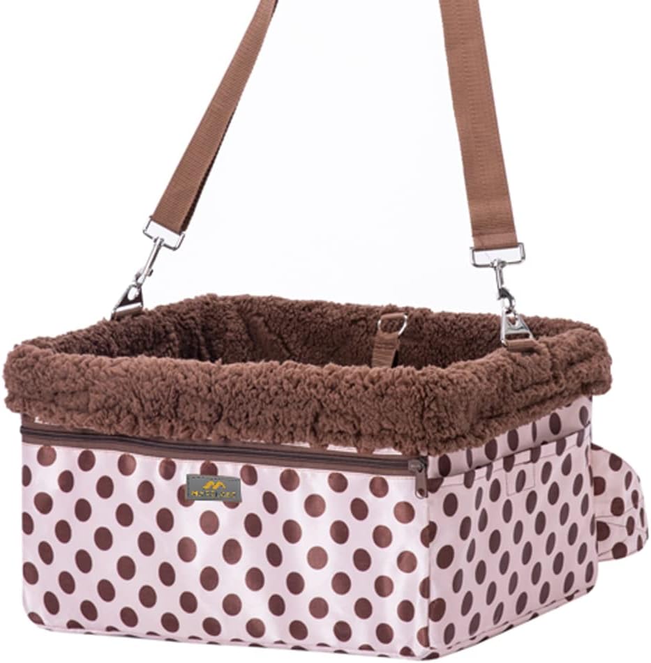 Dog Car Seats for Small Dogs, Upgrade Dog Booster Seat with Metal Frame Construction with Double-Layer Oxford, Perfect for Small Pets,XL-UP TO 20LBS L- UP TO 20LBS Pink