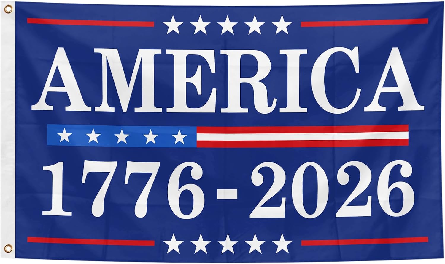 250th Birthday Flag 3x5 Ft 250 Years Anniversary 4th of July Banner Flags with 2 Brass Grommets for Yard Parties Festival Celebration Patriotic Decoration