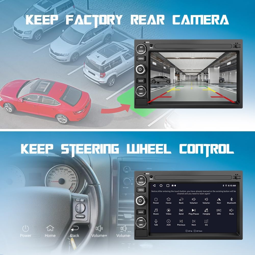 Car radio display showing a Bluetooth call interface with a phone dial pad and contact information.