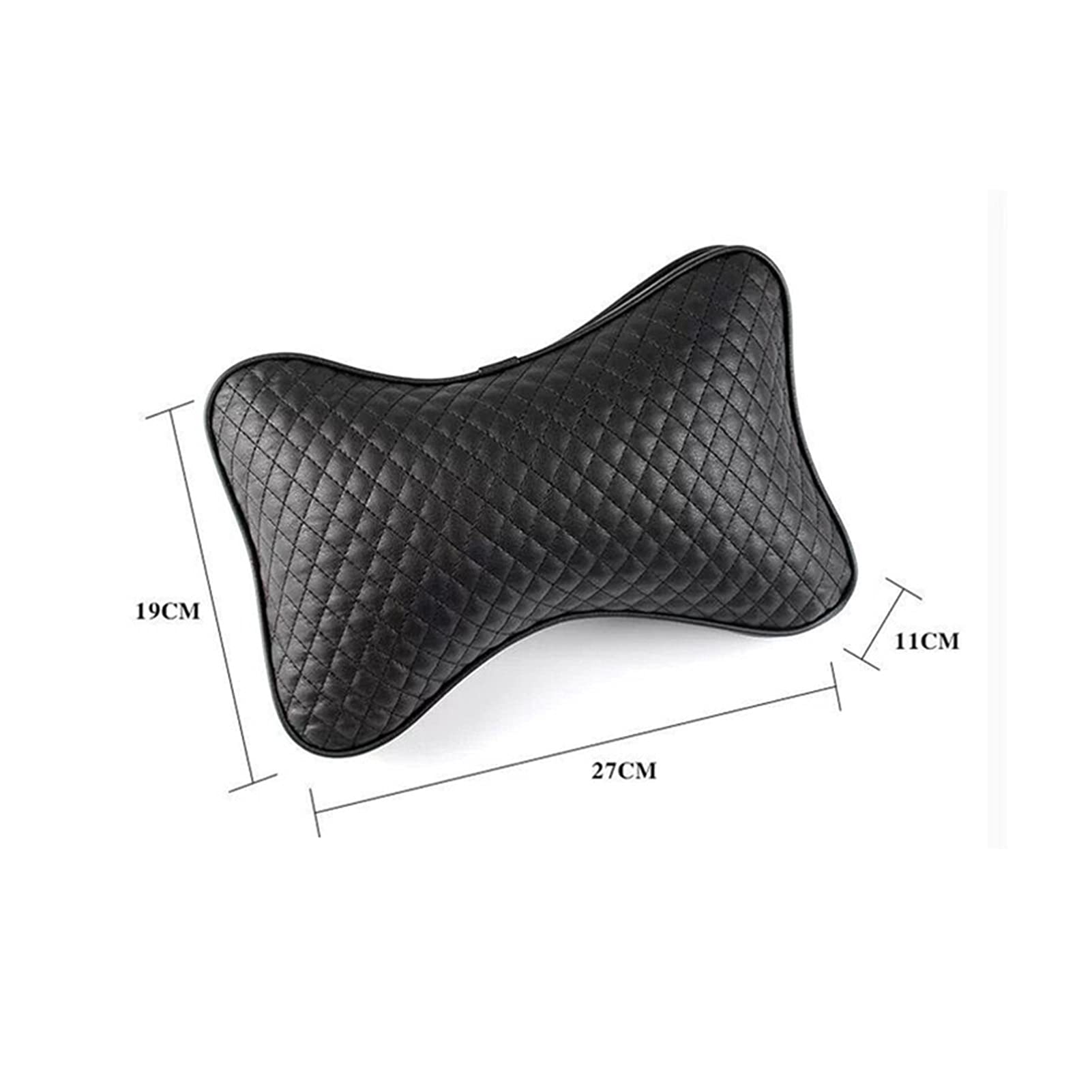 1 par de Material de Lino de Lujo para reposacabezas de Coche, Unisex, Transpirable, reposacabezas automático, reposacabezas, Cojines, Funda para Volante (Color : PU-Red 1 Pair)