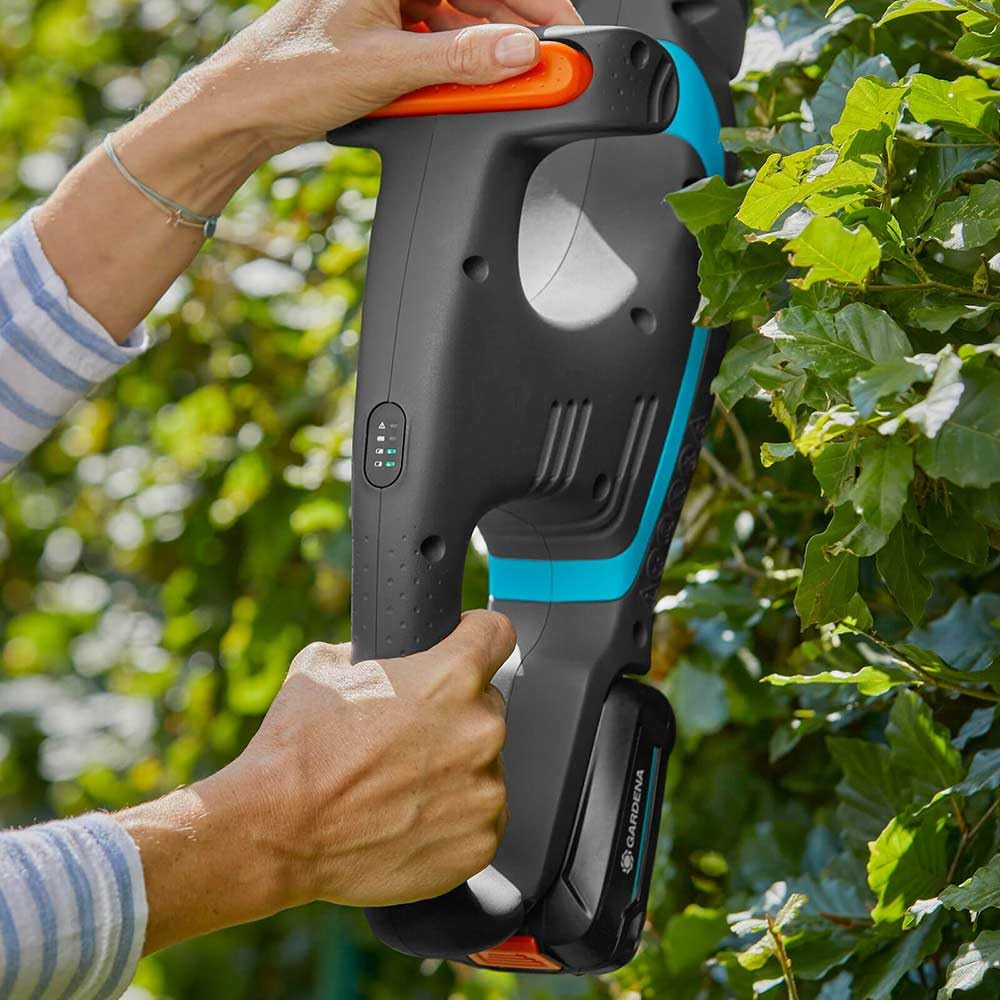 Gardena akum. nożyce do żywopłotu EasyCut 40/18 V P4A bez akumulatora: Przecinak do żywopłotu z precyzyjnymi ostrzami i zabezpieczeniem, ergonomiczny uchwyt, niska waga (14733-55)