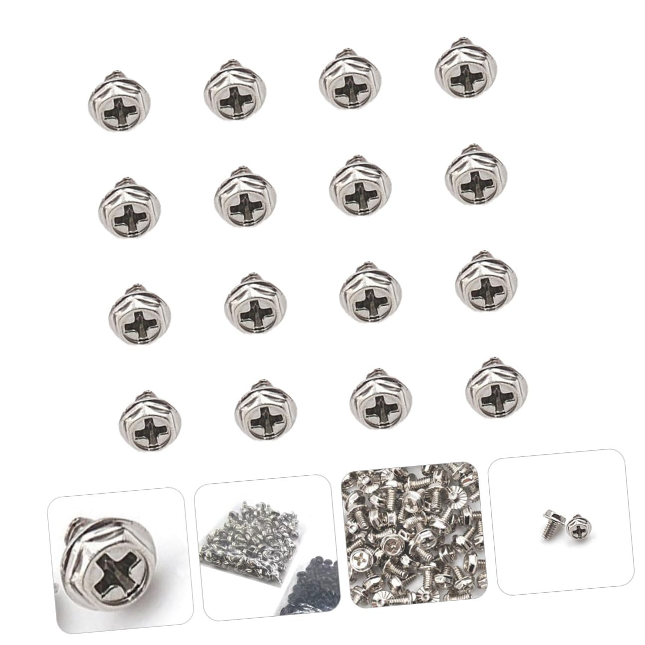 100pcs Pci Mounting Screws Round Head Replacement Screws for Computer Case and Power Supply Assembly, Silver #6-32 X 6mm, DIY PC Hardware Fasteners for System Building