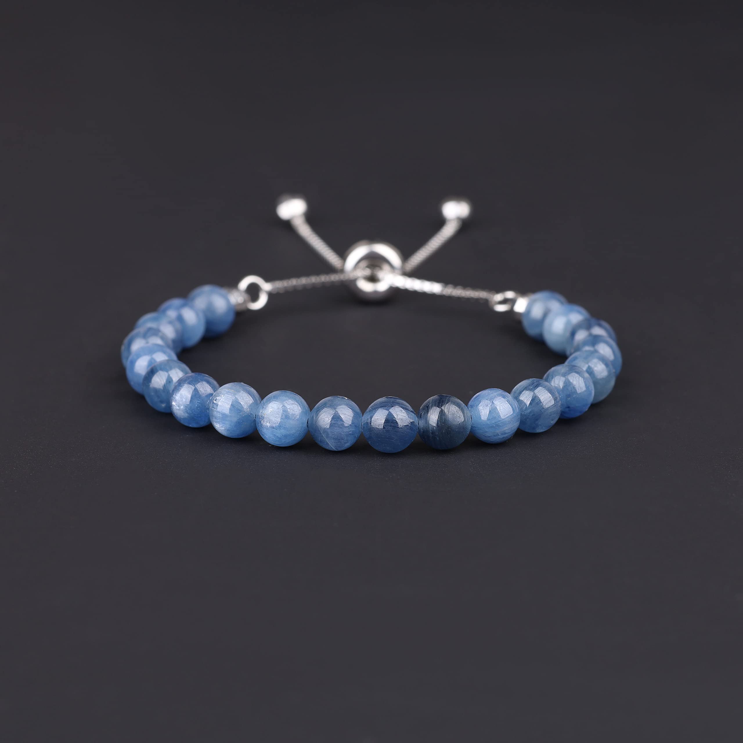 COAI Bracciale da Donna in Pietre Naturali Benefiche e Argento Sterling 925, Bracciale Regolabile