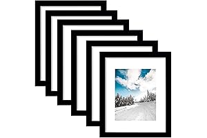 8x10 Picture Frame Set of 6 - Crystal-Clear Plastic Frames for Displaying...