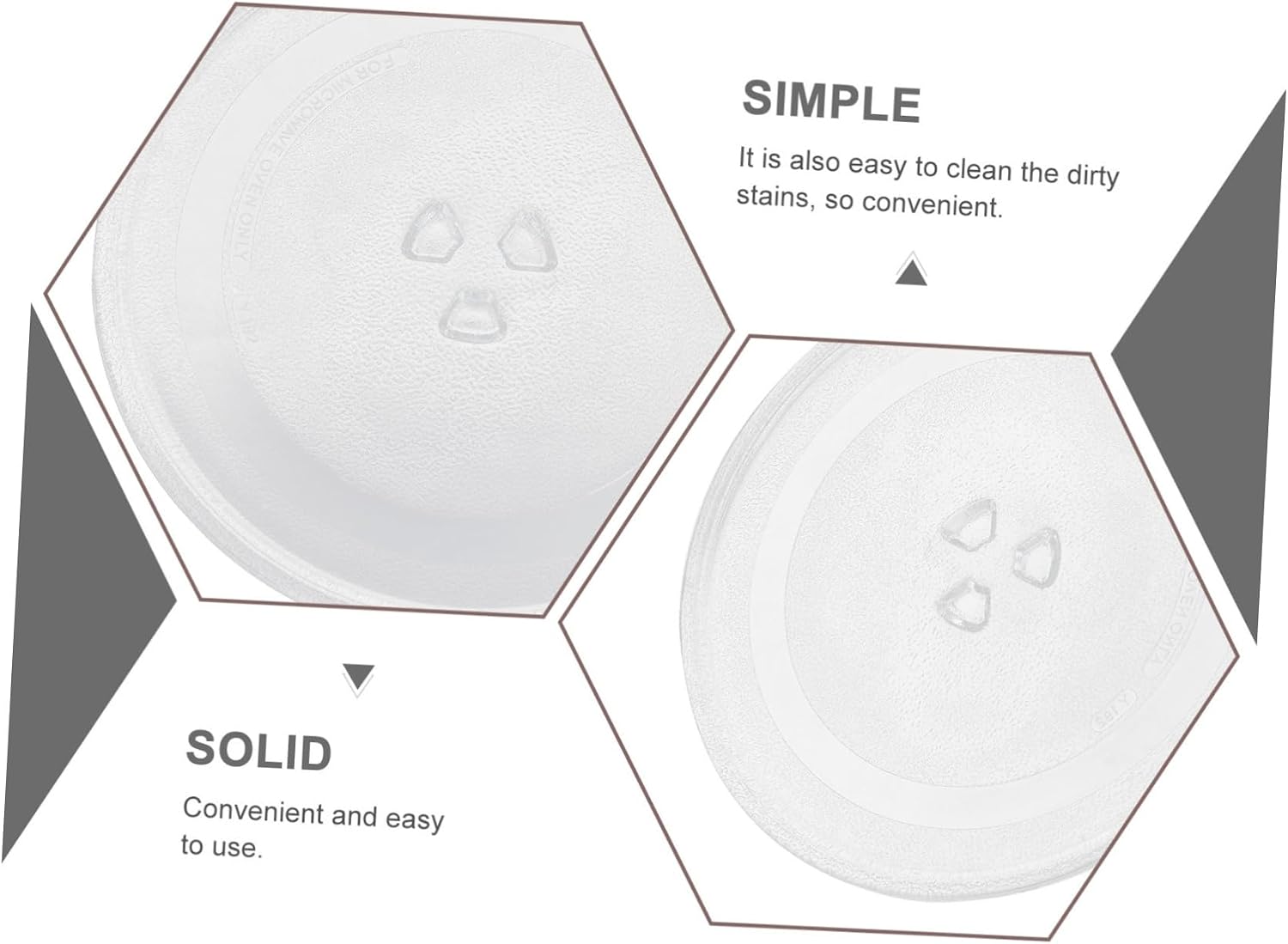 White Microwave Glass Turntable Tray Replacement Plate