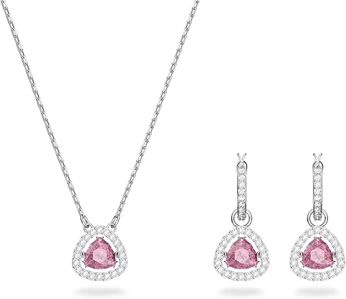 Colección de juego de joyas de cristal Swarovski Millenia, cristales rosados y dorados