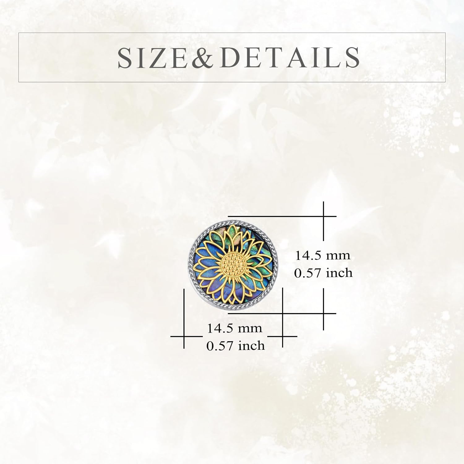 VONALA Sunflower Earrings 925 Sterling Silver Abalone Sunflower Stud Earrings Flower Jewelry Gifts for Women - Image 5