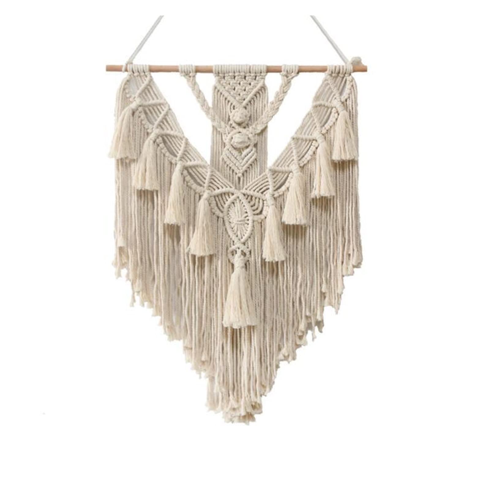 Macrame Wall Hanging Tapestry Handmade Cotton Bohemian Hand-Woven Tapestry