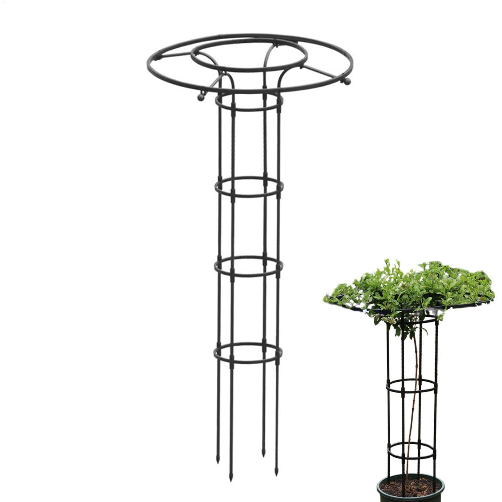 150cm Vertical Metal Garden Trellis Metal Umbrella Climbing Plant Support Garden Trellis For Climbing Plants Climbing Plant Tower For Indoor Potted Plant Support Decorative Vegetables Flowers Vine
