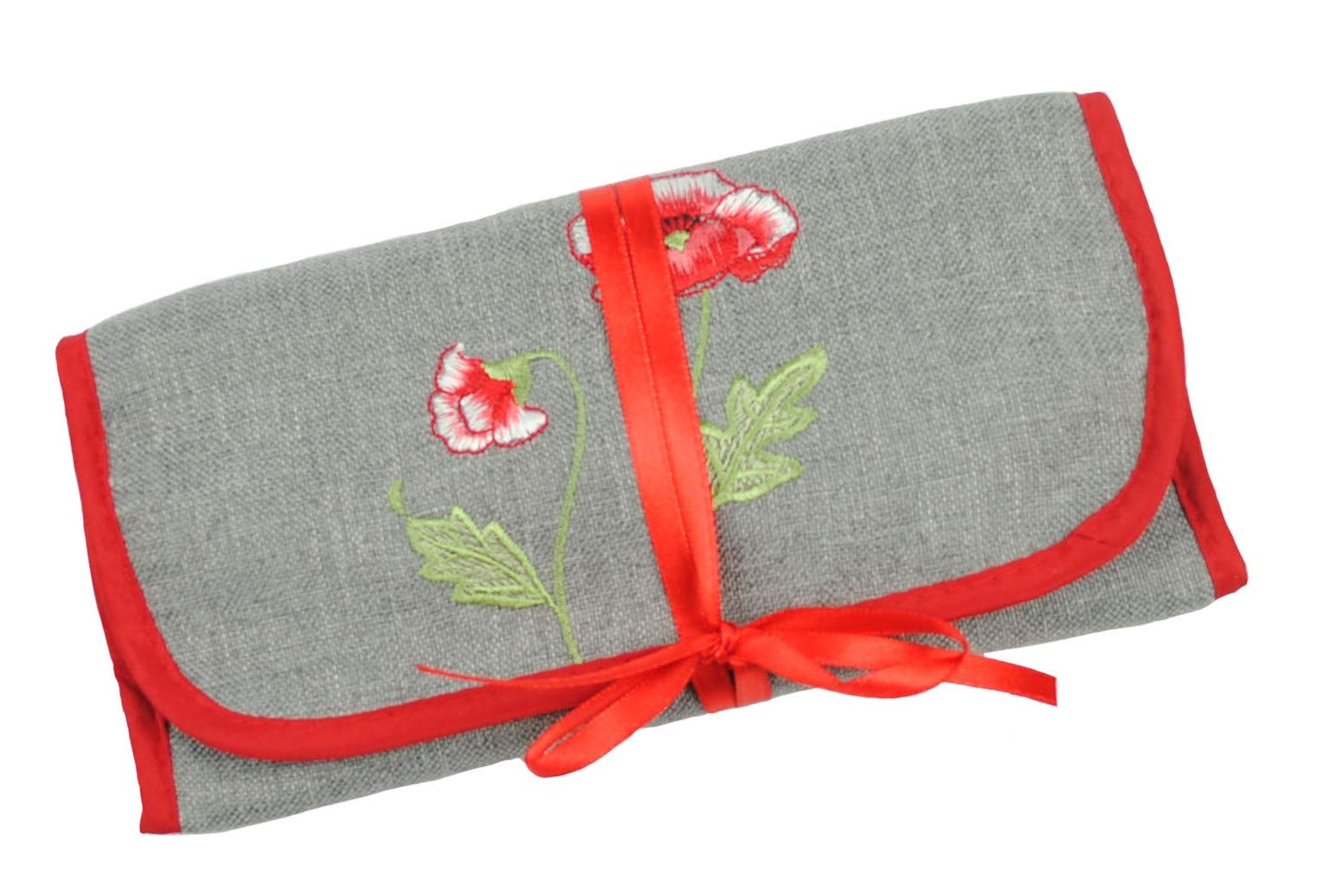 Justina Claire Jewellery Roll in a Poppies Design.