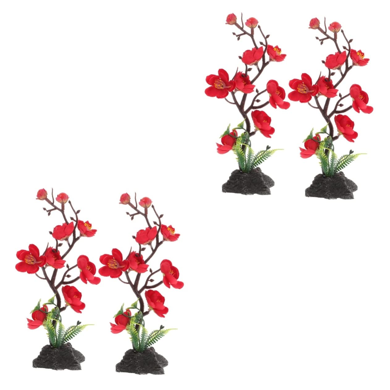 HANABASS 4 Pcs Sashimi Dish Decoration Flowers Artificial for Decoration Artificiales Para Japanese Plates Baran Sushi Grass Steak Plate Decorations Sushi Dish Adornment