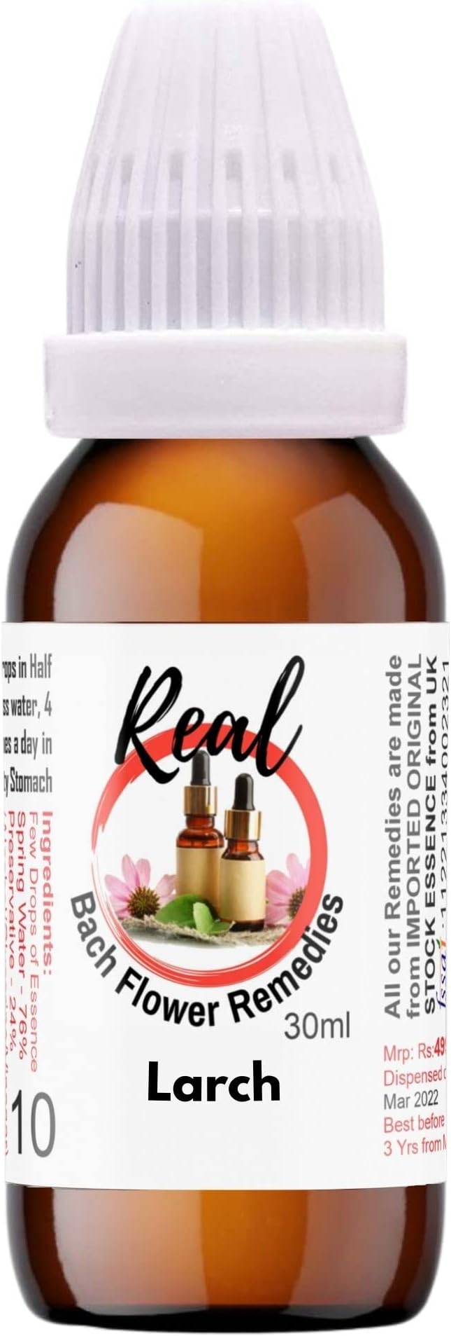 Healing Herbs Larch 30Ml-Original Imported Flower Therapy Remedies By Dr Edward Bach Prepared From The First Concentrate