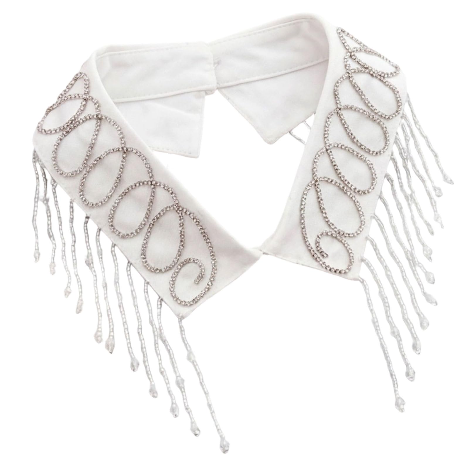 Faux col à pampilles amovible pour styliser vos pulls de bureau - 8