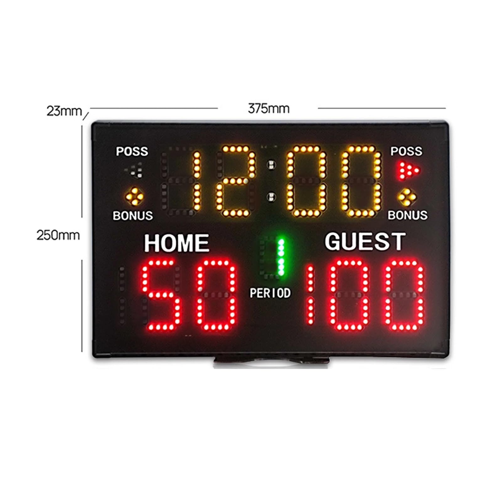 Tabellone segnapunti Digitale elettronico Multifunzionale for Basket, Judo, Calcio, Tennis, Boxe, cronometro, conteggio dei falli